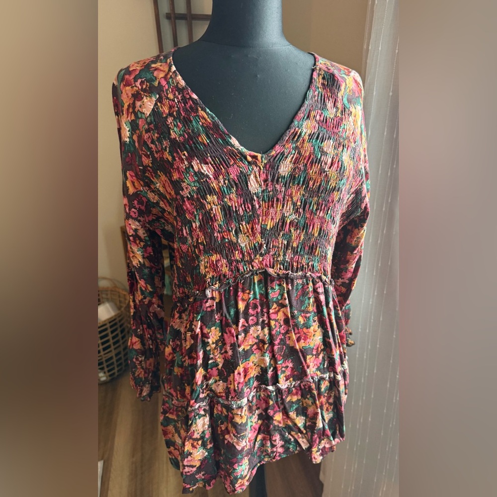 Maurices Multicolor Floral Blouse